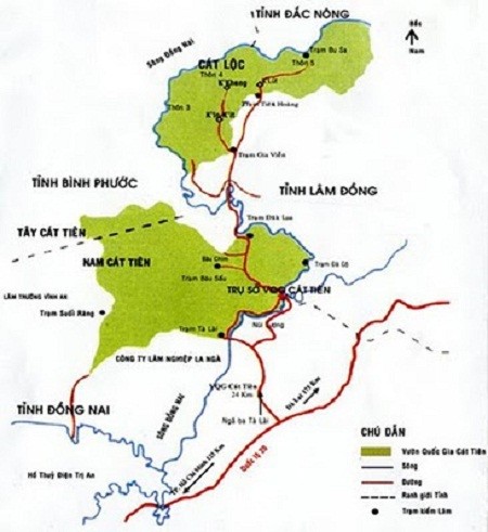 Cat Tien Map